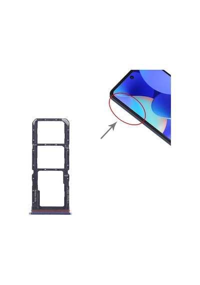 Tecno Spark 10 Pro Uyumlu Sim Tepsisi Yuvası Mavi Sim Yuvası