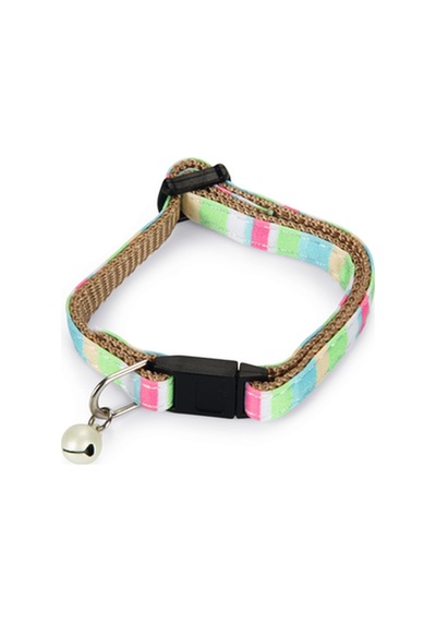 Hnrlıshp Beeztees Yavru Kedi Boyun Tasması, Zilli, Yeşil, 16-32cm