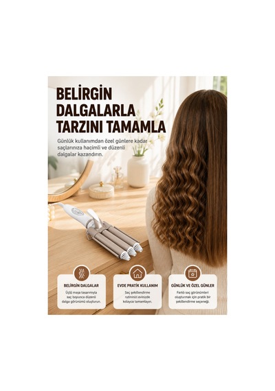 Novento Profesyonel Kullanıma Uygun Bukle Maşası Yeni Nesil