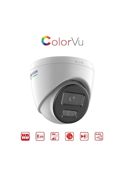 Ds-2cd1327g2h-lıuf - 2 Mp Colorvu + Smart Hybrid Light Dome Network Kamera