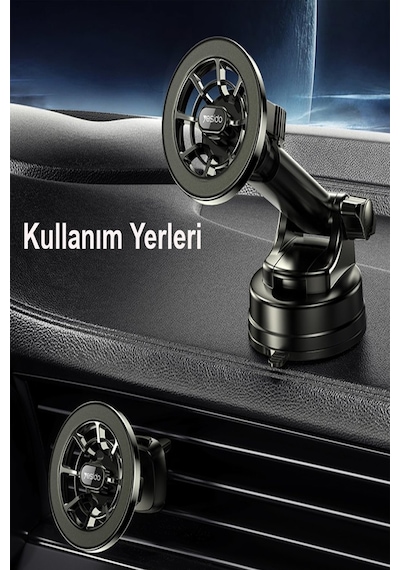 Qpen C158 2in1 Klipsli Ve Yapışkanlı 360 Magsafe Araç Tutucu