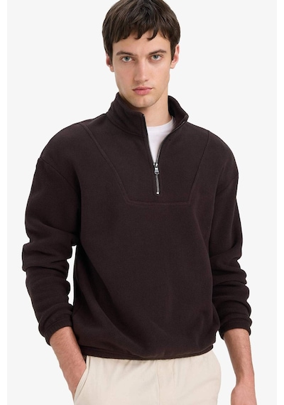 Defacto Boxy Fit Dik Yaka Yarım Fermuarlı Polar Sweatshirt E8632ax25wnbn116 Kahve Defacto Boxy Fit Dik Yaka Yarım Fermuarlı Polar Sweatshirt E8632ax25wnbn116 Kahve