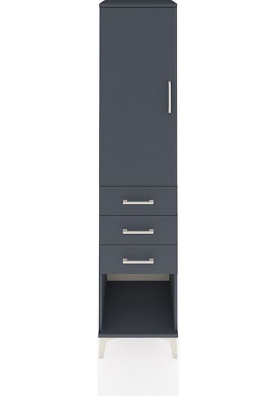 Hyperion Dolap Tek Raflı 3 Çekmeceli Tek Askılı 44x44x195 Ant... Antrasit