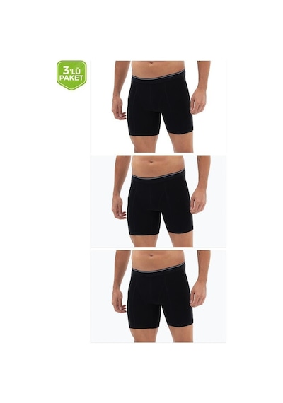 Blackspade 9683 Erkek Tender Cotton 3 Lü Siyah Boxer