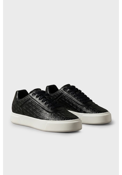 Calvin Klein Logolu Sneaker Ayakkabı Erkek Ayakkabı Hm0hm02132 00w Siyah-ekru