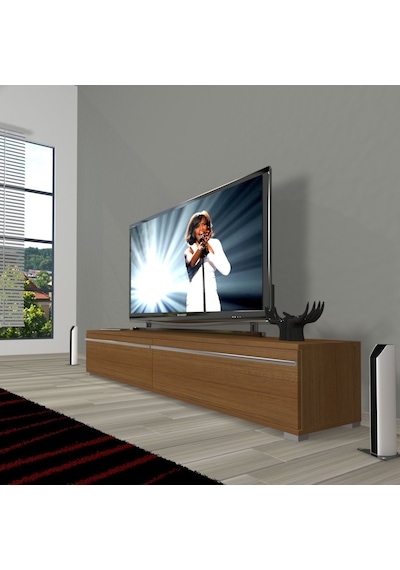 Decoraktiv Eko 140t Mdf Tv Ünitesi Tv Sehpası - Naturel Ceviz Ceviz