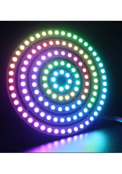 Ws2812b Matrix Ekran Rgb Led Ayrı Ayrı Adresli 8 Led Halka Led Matrix Dijital Esnek Ekran 5 Volt