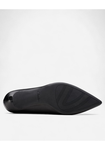 Clarks Zarey Court Black Leather, M 3 Kadın Siyah Topuklu Ayakkabı 26183156 siyah