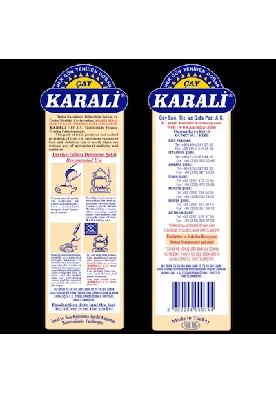 Karali Demliğin Beklediği Siyah Dökme Çay 5 KG