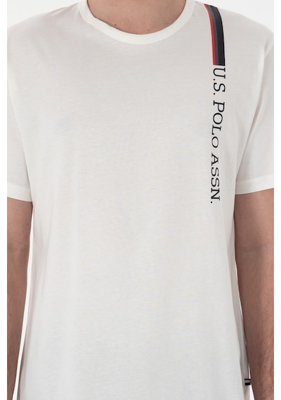 U.S. Polo Assn. Erkek Bisiklet Yaka Beyaz Pijama Takımı 50309355-VR013