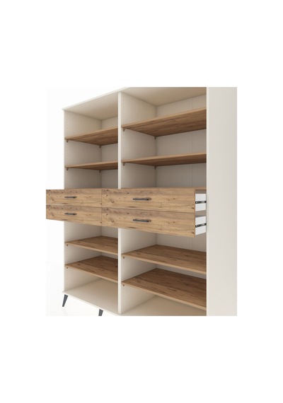 Kronos Gardrop 10 Raflı 4 Çekmeceli 176x59x221 Aytaşı-çam Beyaz Kronos Gardrop 10 Raflı 4 Çekmeceli 176x59x221 Aytaşı-çam Beyaz