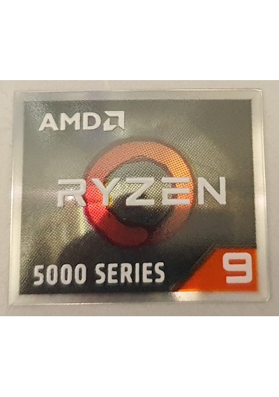 AMD RYZEN 9 Sticker Etiket 5000 Series D145