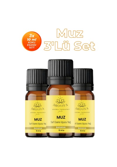 Muz 3'lü Oda Kokusu Seti - Kremalı & Besleyici 3x10ml Karışık