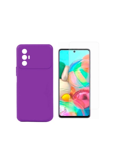 Tecno Spark 8 Pro Uyumlu Kılıf Esnek Silikon Telefon Kılıfı Ve Temperli Cam Ekran Koruyucu