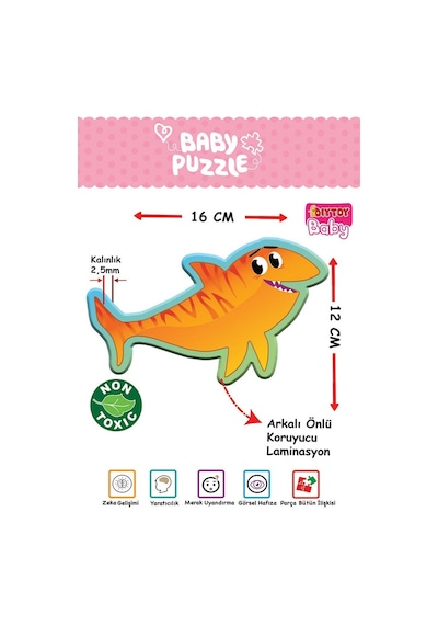 1710 Dıytoy. Baby Puzzle-Benim İlk Puzzle Deniz  Canlıları