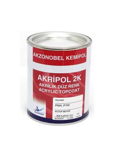 Akzonobel Akripol 2k Düz Renk-kutup Beyazı-psw - Pyw- 1 Lt.