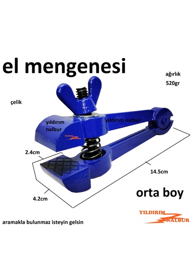 Orta Boy El Mengenesi Metal İşkence Çelik Hobi İşleri Kuyumcu Men