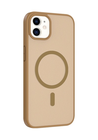 İphone 11 Kılıf Magsafe Kamera Korumalı Mat Parmak İzi Tutmayan Pazarplus Desert Gold