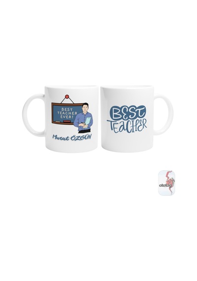 Best Teacher Öğretmenler Günü Kişiye Özel Kupa Baskı Beyaz