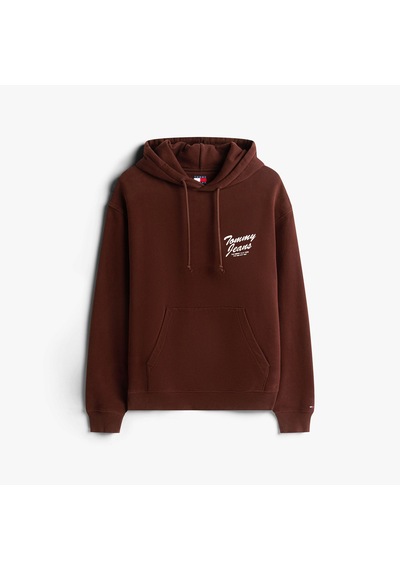 Tommy Hilfiger Relax Vovelty Graphic Erkek Kahverengi Sweatshirt Dm0dm22088 Kahverengi