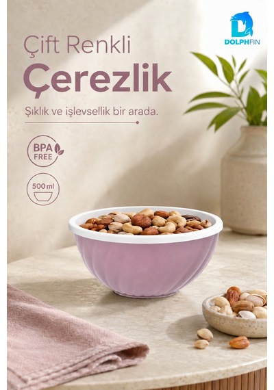 Çift Renkli Çerezlik 500 Ml Bpa Free Sunum Kasesi çok renkli