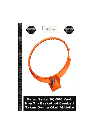Delux Serisi Bç-500 Yaylı Nba Tip Basketbol Çemberi Takım Oyunu Okul Aktivite