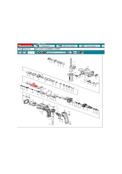 Makita Tipi Hr 2470 Piston