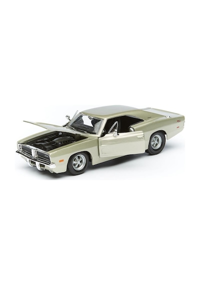 Maisto Lisanslı Metal Dodge Charger R/t 1969 1:25 Kapısı Ve Kaputu Açılabilir Oyuncak Model Araba Gri
