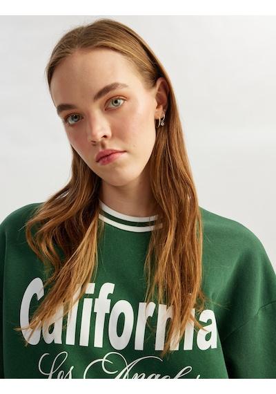 Koton Uzun Kollu Bisiklet Yaka Kolej Baskılı Sweatshirt Yeşil 5sal10577ık Yeşil Koton Uzun Kollu Bisiklet Yaka Kolej Baskılı Sweatshirt Yeşil 5sal10577ık Yeşil