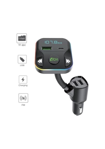 G12 Pd Şarj Özellikli Dijital Göstergeli Bluetooth Fm Transmitter