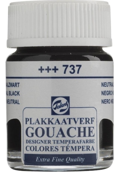 Talens Guaj Boya Cam Şişe 16Ml 737 Neutral Black Siyah