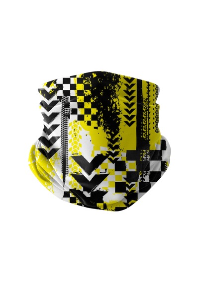 Bobrear Sarı Motocross Desenli Çok Amaçlı Buff Bandana Boyunluk Maske -