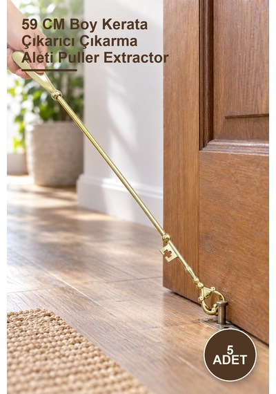 5 Adet Pirinç Kerata Çekecek 59 Cm Boy Kerata Çıkarıcı Çıkarma Aleti Puller Extractor