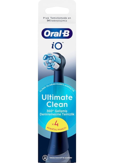 İo Ultimate Clean Siyah Diş Fırçası Yedek Başlığı 4 Adet