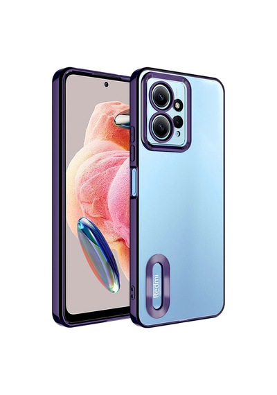 Xiaomi Redmi Note 12 4g Uyumlu Logo Gösteren Kamera Korumalı Renkli Tasarım Kılıf