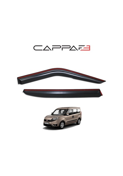 Fiat Doblo 2015-2022 Yıl Aralığı Uyumlu Cam Rüzgarlığı Kromlu 4 Parça