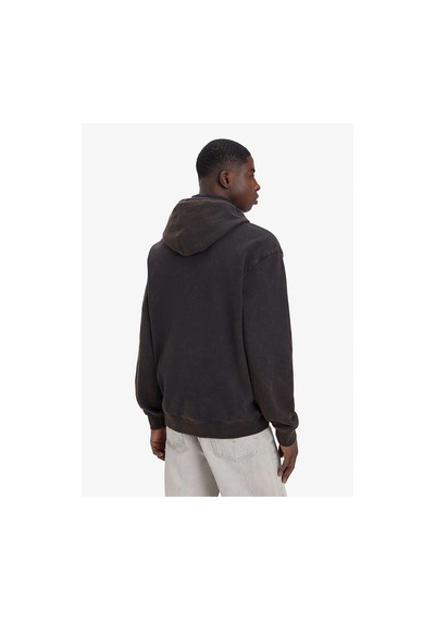 Levi's Erkek Oversize Kapüşonlu Sweatshirt - Vintage Stil - Günlük Kullanım Siyah