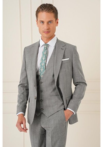 Efor Tk 902 Slim Fit Haki Klasik Takım Elbise Haki