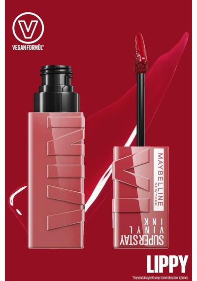Maybelline New York Super Stay Vinyl Ink Uzun Süre Kalıcı Likit Parlak Ruj 10 Lippy & Mini Sky High Cosmic Black Maskara pktssvnl35crlbnc-9346 10 Lippy