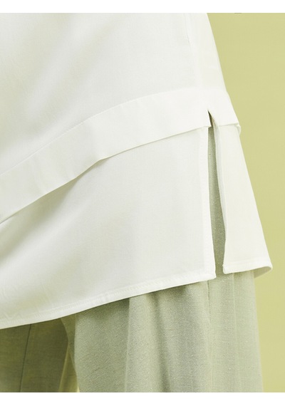 Lcw Modest Ekru Bisiklet Yaka Kadın Tunik