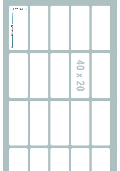 Termal Etiket 30 Adet Rulo Barkod Etiket 40x20 Mm 5000 Sarım 1