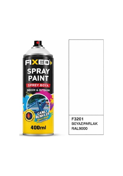 Sgs Sprey Boya Parlak Beyaz Ral9000 400ml Beyaz