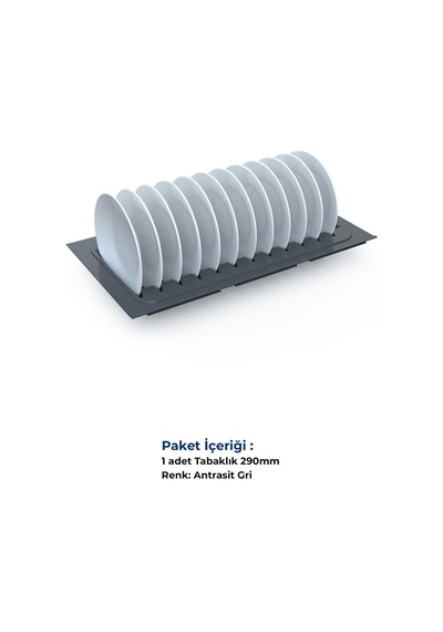 Çekmece Içi Tabaklık 29cmx48cm, Antresit 3cm En Ve 6 Cm Boydan Kesilebilir