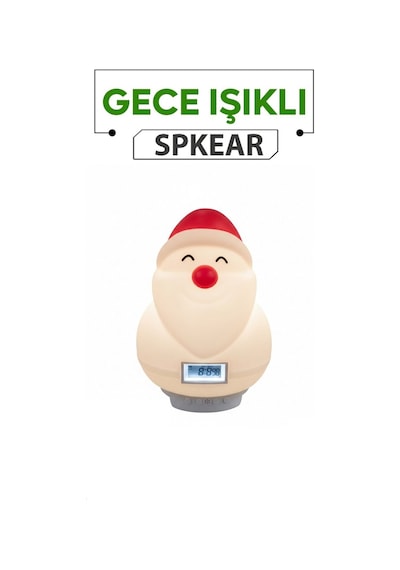 Sevimli Tasarımlı Silikon Gece Lambası Dokunmatik Renk Değiştiren Çocuk Odası Lambası Noel Baba Noel Baba