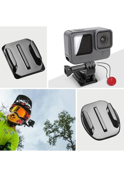 Gopro İçin Kask Tutucu 20 Yapışkan Ped, 3m Yapıştırıcı, Düz Ve Kavisli Tutucular, Gopro Hero