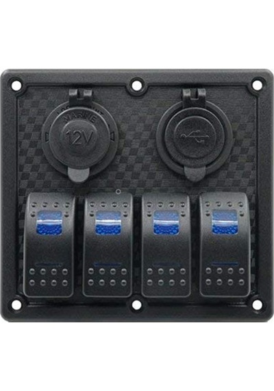 Bfy Switch Panel 4'Lü Usb + Çakmaklık