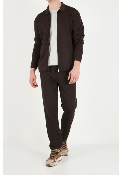 Buratti Regular Fit Düz Paça Bağlamalı Pantolon Erkek Pantolon 6843700 Kahve