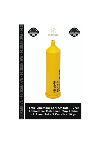 Tamir Ekipmanı Sarı Ambalajlı Ürün Lehimleme Malzemesi Tüp Lehim - 1.2 Mm Tel - 5 Kanallı - 10 Gr