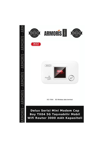 Delux Serisi Mini Modem Cep Boy Tx04 5g Taşınabilir Mobil Wifi Router 3000 Mah Kapasiteli