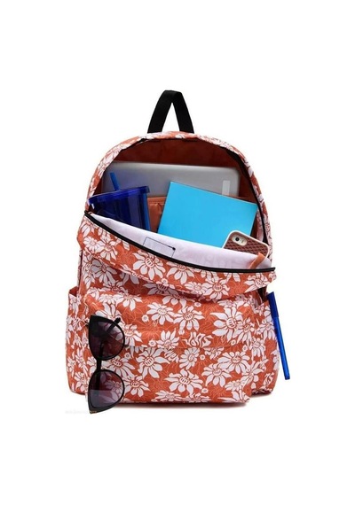 Vans Old Skool 22l Sırt Çantası Çiçekli Turuncu